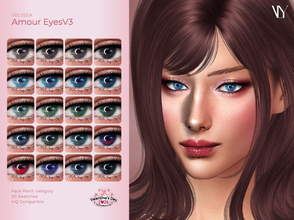 Alpha VELYSEA Amour EyesV3 by VELYSEA - The Sims 4 custom content