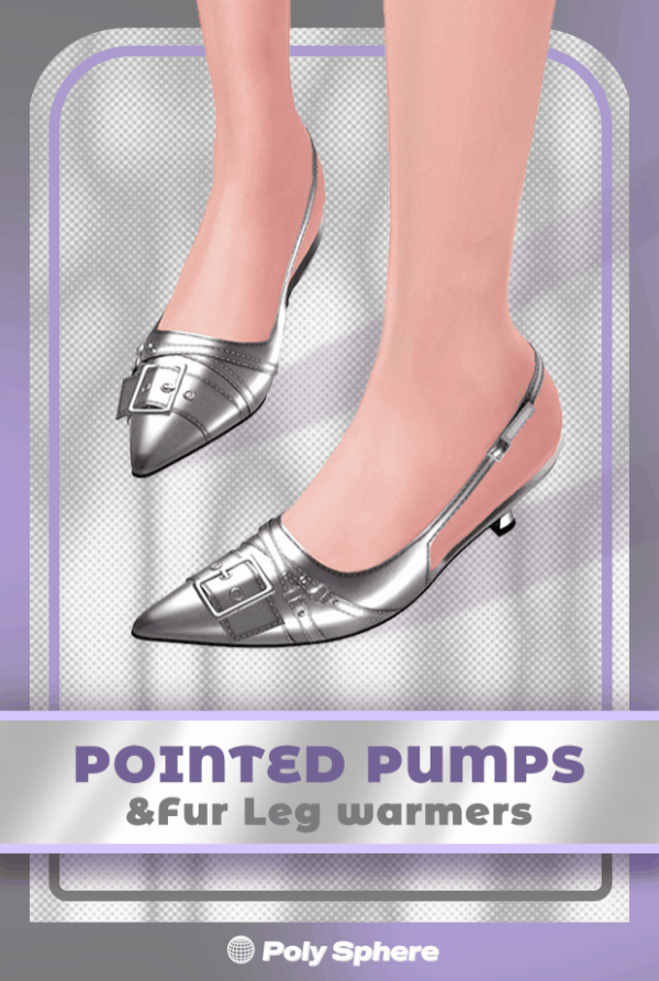 Mix Pointed Pumps & Fur Leg Warmers by PolySphere - The Sims 4 custom content