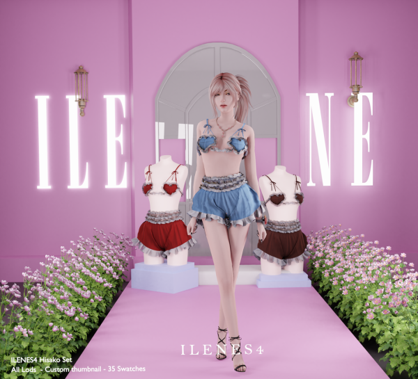 Alpha ILN. Hisako Lingerie by ilenes4 - The Sims 4 custom content