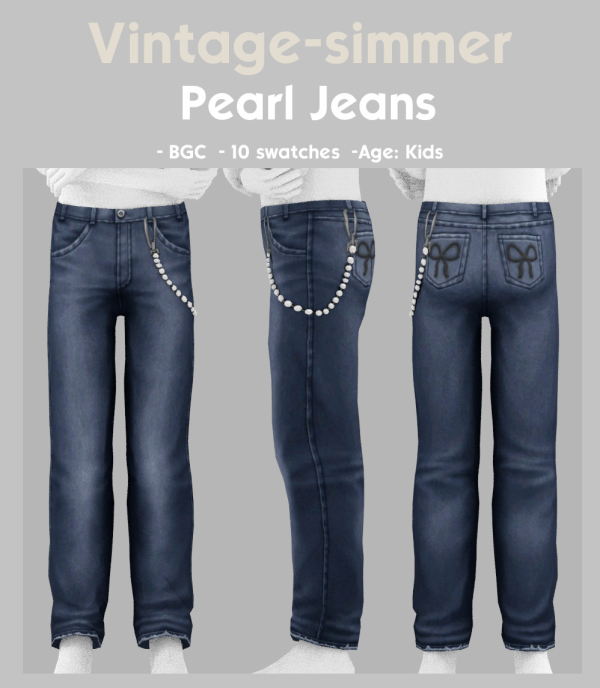 Maxis Match Pearl Jeans simmer by simsfinds - The Sims 4 custom content