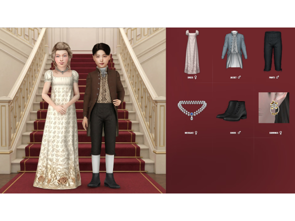 Alpha ROYAL CHILD SET Create A Sim B - The Sims 4 custom content