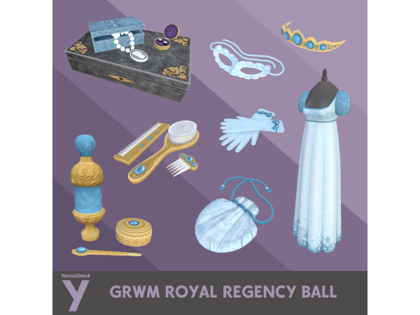 Maxis Match GRWM Royal Regency Ball, Bridgerton inspired Set by YannaSims4CC - The Sims 4 custom content