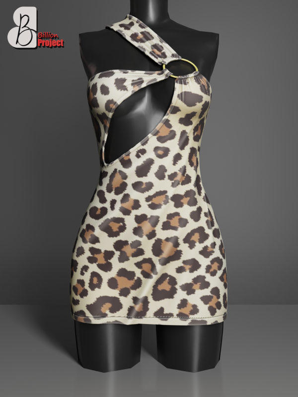 Alpha BillionProject Meya Mini Dress by billion_project666 - The Sims 4 custom content