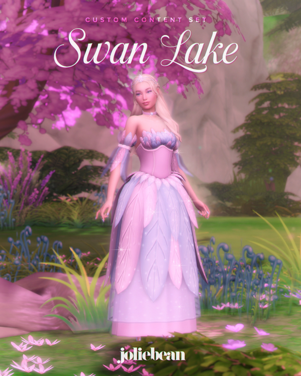 Maxis Match Swan Lake Set by simsfinds - The Sims 4 custom content