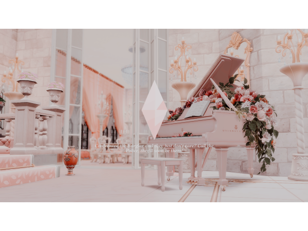 Mix [StarbiesSims ]Flowerpiano_PinkAesthetic_loading_screen by simsfinds - The Sims 4 custom content