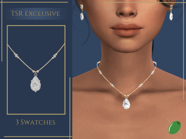 Alpha Sophie Diamond Necklace - The Sims 4 custom content
