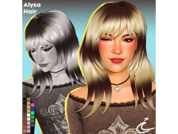 Maxis Match ALYSA HAIR by IMVIKAI - The Sims 4 custom content