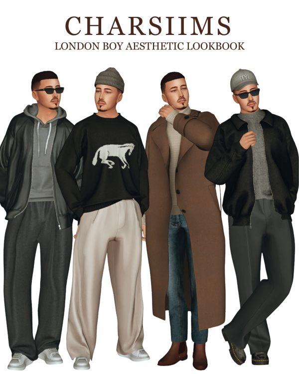 Mix London Boy Aesthetic Lookbook by simsfinds - The Sims 4 custom content
