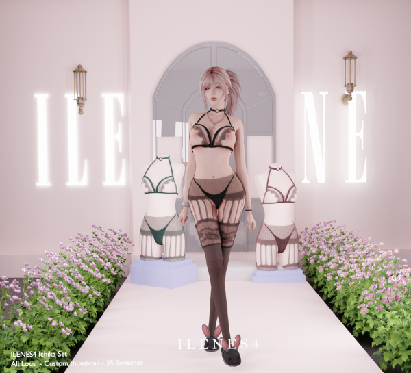 Alpha ILN. Ichika Lingerie by ilenes4 - The Sims 4 custom content