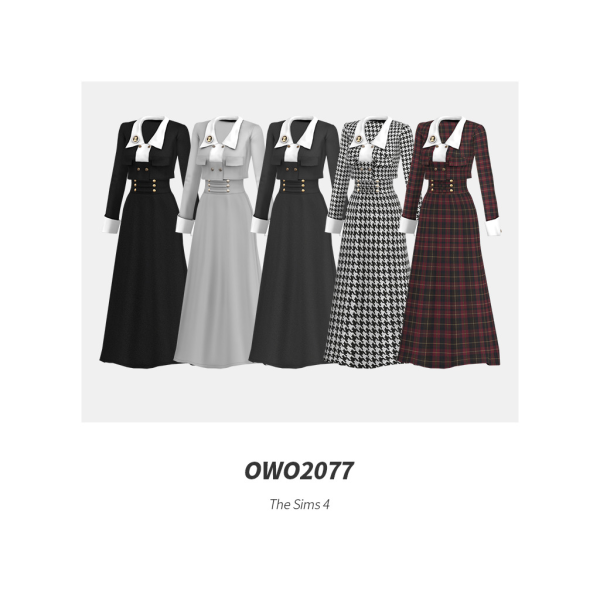 Maxis Match OWO2077 Classic Lady A Line Skirt Suit by simsfinds - The Sims 4 custom content