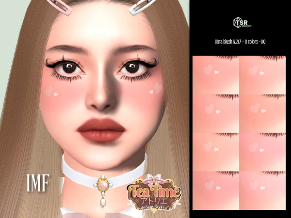 Alpha Tea Time IMF Hina Blush N.217 by IzzieMcFire - The Sims 4 custom content