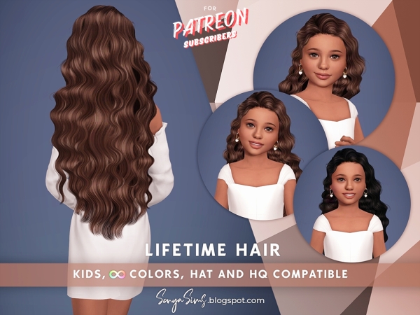 Alpha Lifetime Hair - The Sims 4 custom content