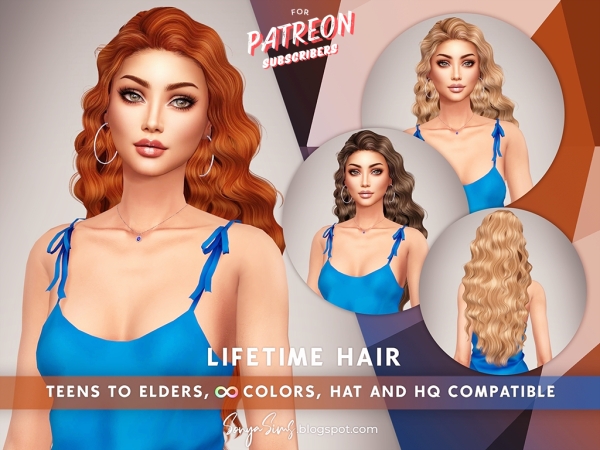 Alpha Lifetime Hair - The Sims 4 custom content