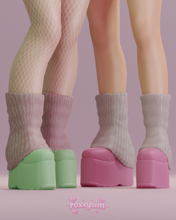 Mix Chunky Pastel Boots by simsfinds - The Sims 4 custom content