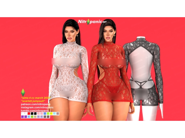 Alpha Nitropanic_Scarlett Jumpsuit - The Sims 4 custom content