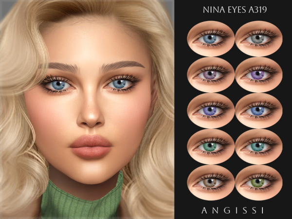 Alpha Nina Eyes A319 by ANGISSI - The Sims 4 custom content