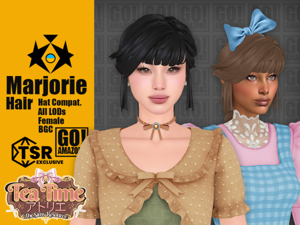 Maxis Match Marjorie (Tea Time Atelier) - The Sims 4 custom content