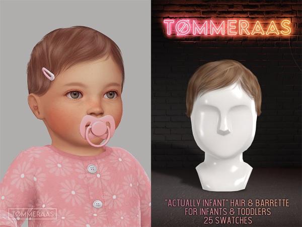 Mix Tu00d8MMERAAS Actually Infant Barrette for Infants (#118) - The Sims 4 custom content