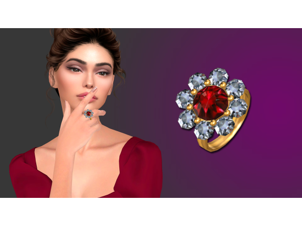Alpha QUEENS RING - The Sims 4 custom content