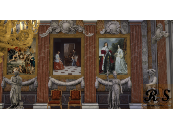Alpha OLD CENTURY MANOR PAINTING SET by regalsims - The Sims 4 custom content