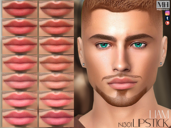 Alpha Liam Lipstick N301 - The Sims 4 custom content