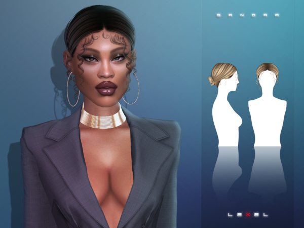 Alpha LEXEL Sandra adult hairstyle by lexel - The Sims 4 custom content