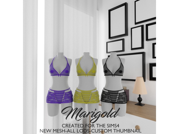 Alpha MARIGOLD TS4_ TANIA OUTFIT - The Sims 4 custom content