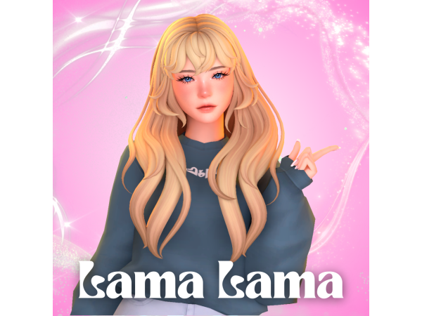 Maxis Match Hair Maxene by LamaLamaLove - The Sims 4 custom content