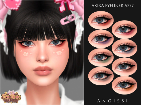 Alpha Akira Eyeliner A277 by ANGISSI - The Sims 4 custom content