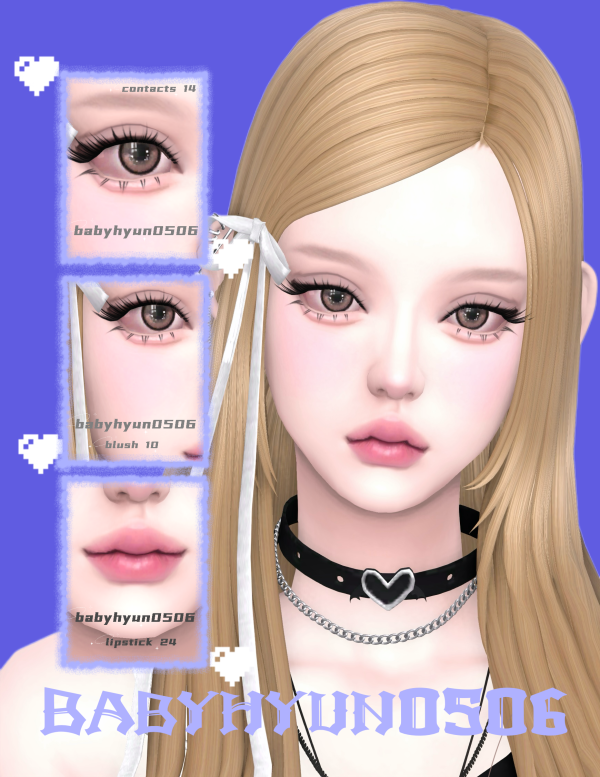 Maxis Match babyhyun0506】妆容包make up set by simsfinds - The Sims 4 custom content