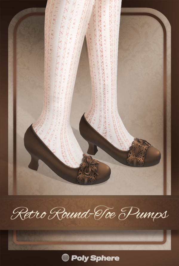 Maxis Match Retro Round Toe Pumps - The Sims 4 custom content