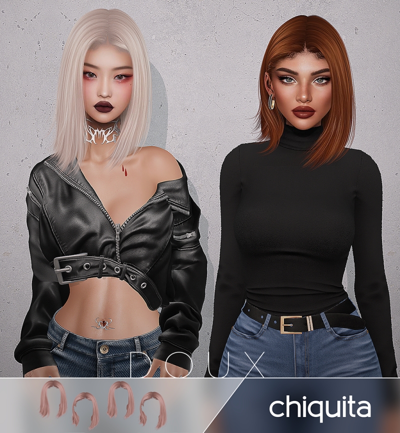 Alpha Doux Chiquita Hairstyle by douxhair - The Sims 4 custom content