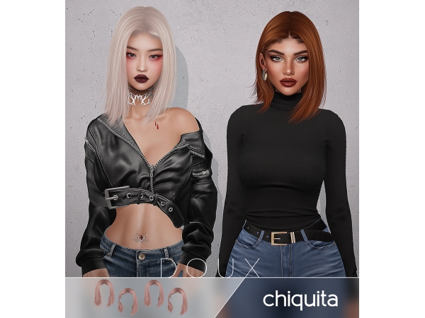 Alpha Doux Chiquita Hairstyle - The Sims 4 custom content