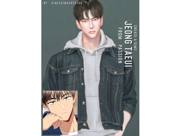 Alpha Create a sims ' Jeong Taeui by Aimeesimscreator - The Sims 4 custom content
