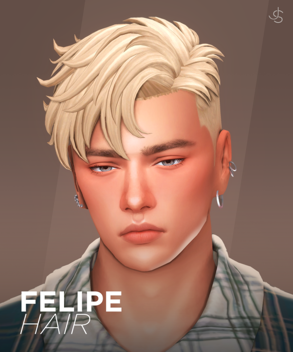 Maxis Match Felipe Hair by simsfinds - The Sims 4 custom content
