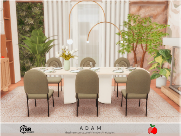Mix Adam dining - The Sims 4 custom content