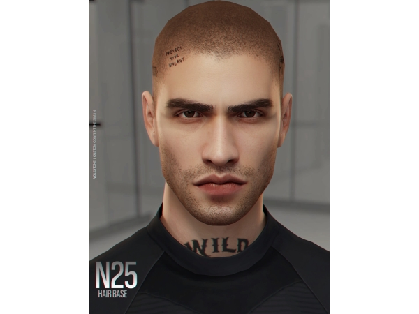 Alpha Hair Base Facial Hair Ginger Only (FREE) - The Sims 4 custom content