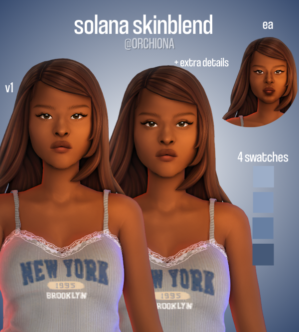 Maxis Match solana skinblend by simsfinds - The Sims 4 custom content