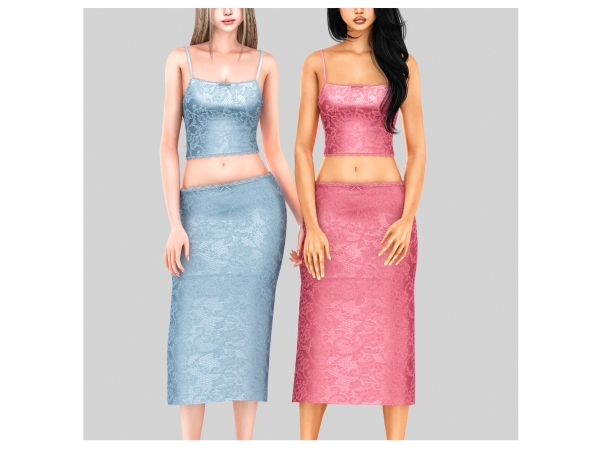 Alpha Val lace two pieces set - The Sims 4 custom content