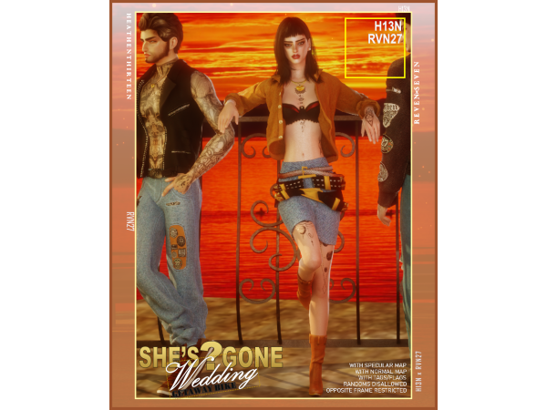 Alpha Women's Open Vintage Biker Jacket by rvn2seven - The Sims 4 custom content