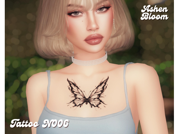 Mix Tattoo N006 AshenBloom by AshenBloom - The Sims 4 custom content