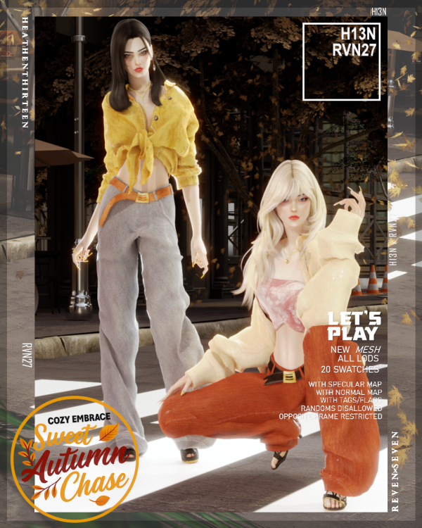 Alpha Oversized Belted Wide Leg Pants by simsfinds - The Sims 4 custom content