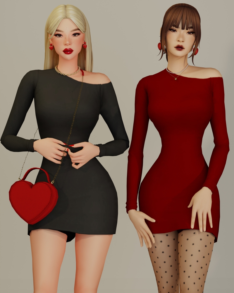 Maxis Match After date dress - The Sims 4 custom content