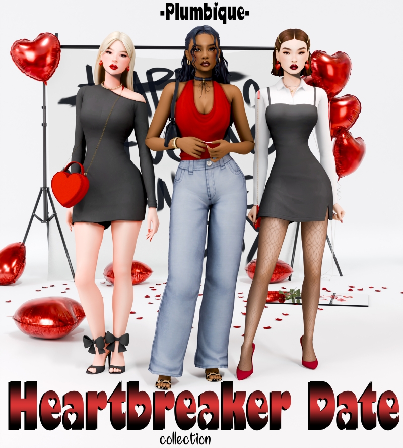 Maxis Match Heartbreaker Date collection - The Sims 4 custom content