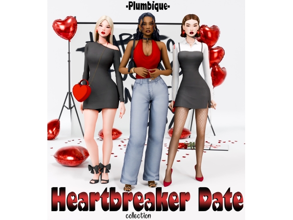 Maxis Match Heartbreaker Date collection - The Sims 4 custom content