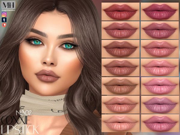 Alpha Connie Lipstick N302 - The Sims 4 custom content