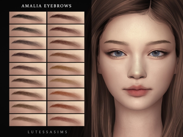 Alpha Amalia Eyebrows - The Sims 4 custom content