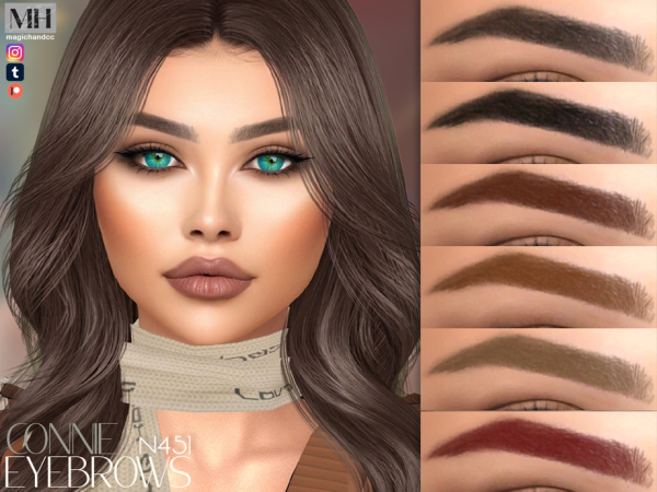 Alpha Connie Eyebrows N451 - The Sims 4 custom content