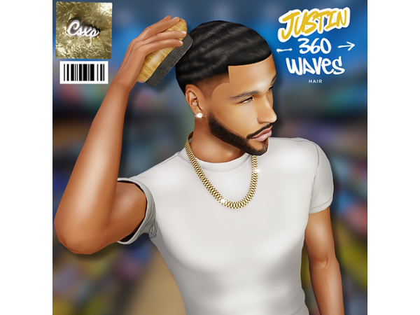 Alpha Justin 360 Waves & Sul Sul Wave Butter Functional Durag Set - The Sims 4 custom content