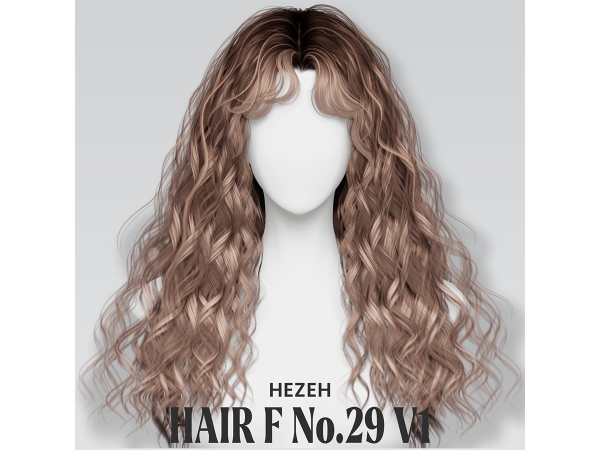Alpha [Hezeh]FHair No.29 V1 - The Sims 4 custom content